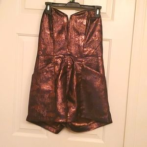 Copper and navy jumper with pockets